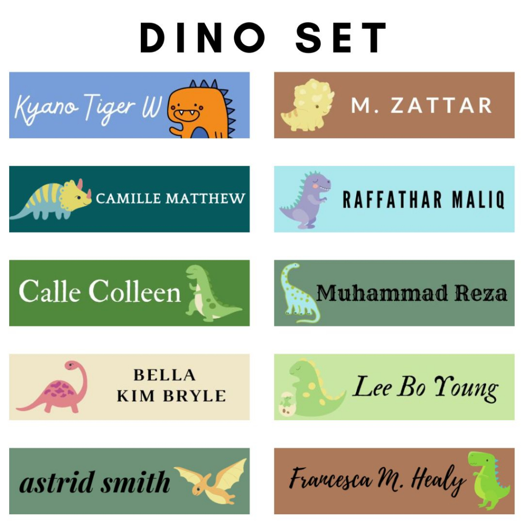 

Label sticker nama anak bagus murah waterproof total 200+++