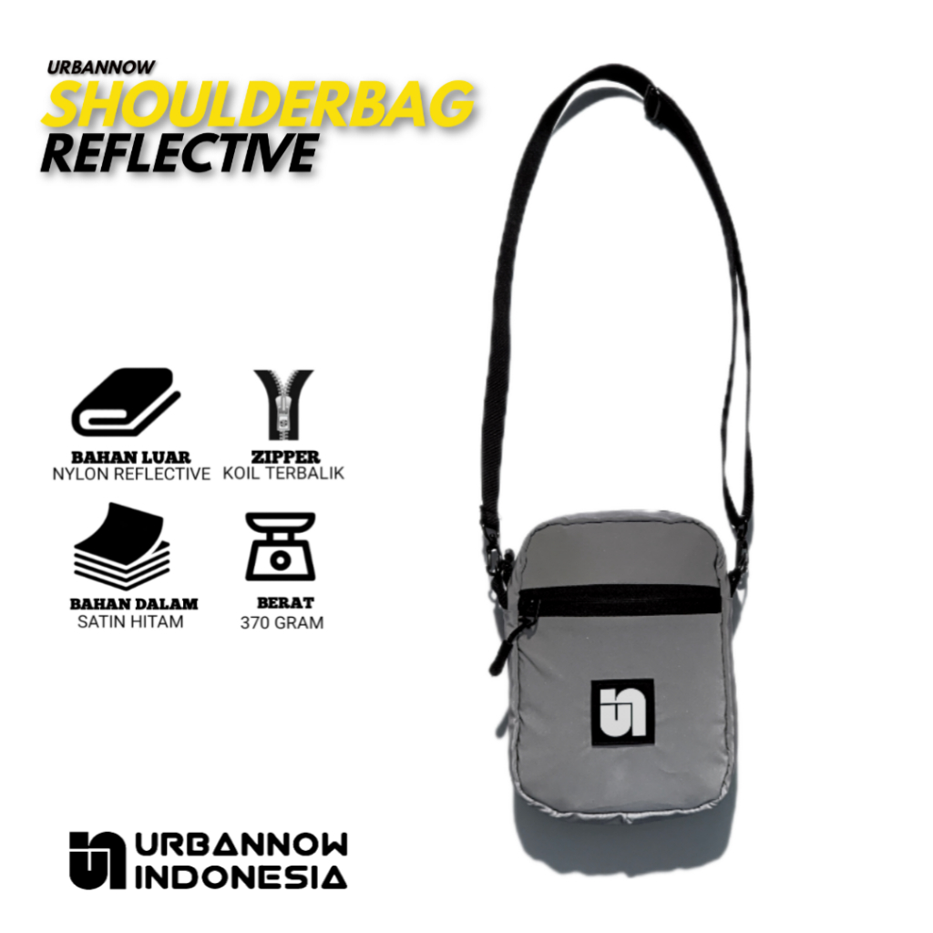 Urbannow Tas Selempang Sling Bag Shoulder Bag Reflective Menyala Pria Wanita