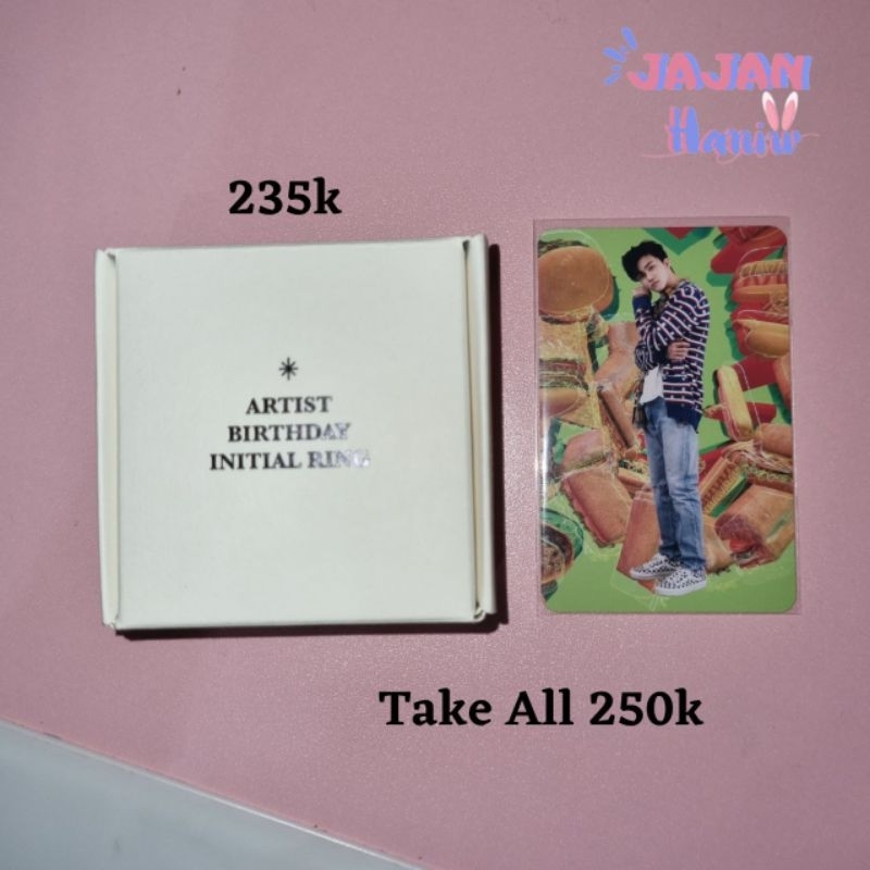 SM ARTIST BIRTHDAY INITIAL RING NCT JAEMIN JM PINK ROSE GOLD