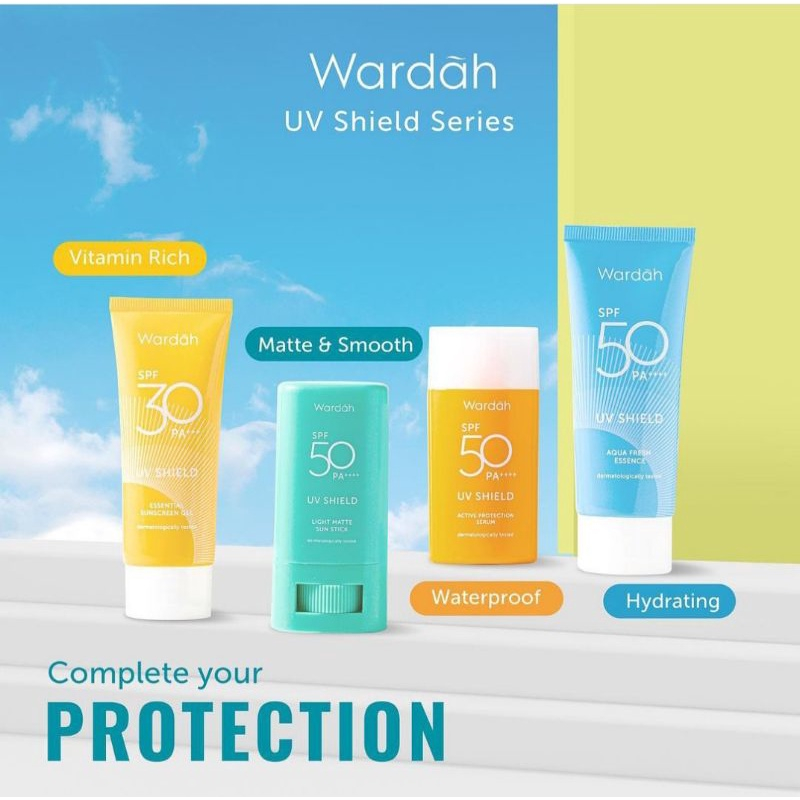CUCI GUDANG EXP 07/2025 WARDAH UV Shield Aqua Fresh Essence | Active Protection Serum | SPF 50 PA+++