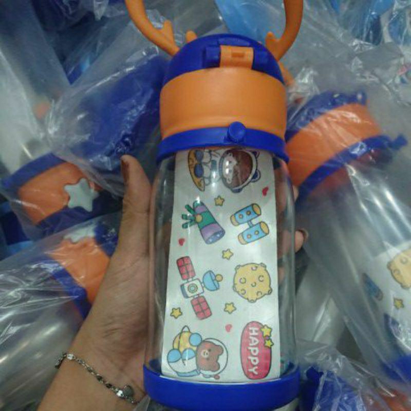 Botol minum anak berkarakter rusa ( memakai stiker)