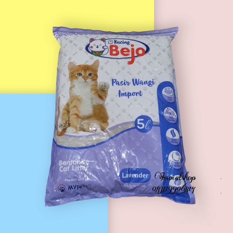 Pasir kucing bejo murah gumpal wangi 5lt