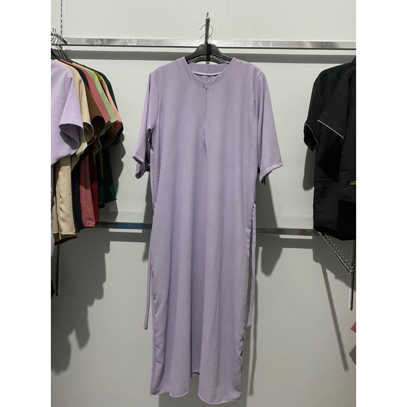 Daster gamis cringkle airflow lengan 3/4 LD120 busui friendly