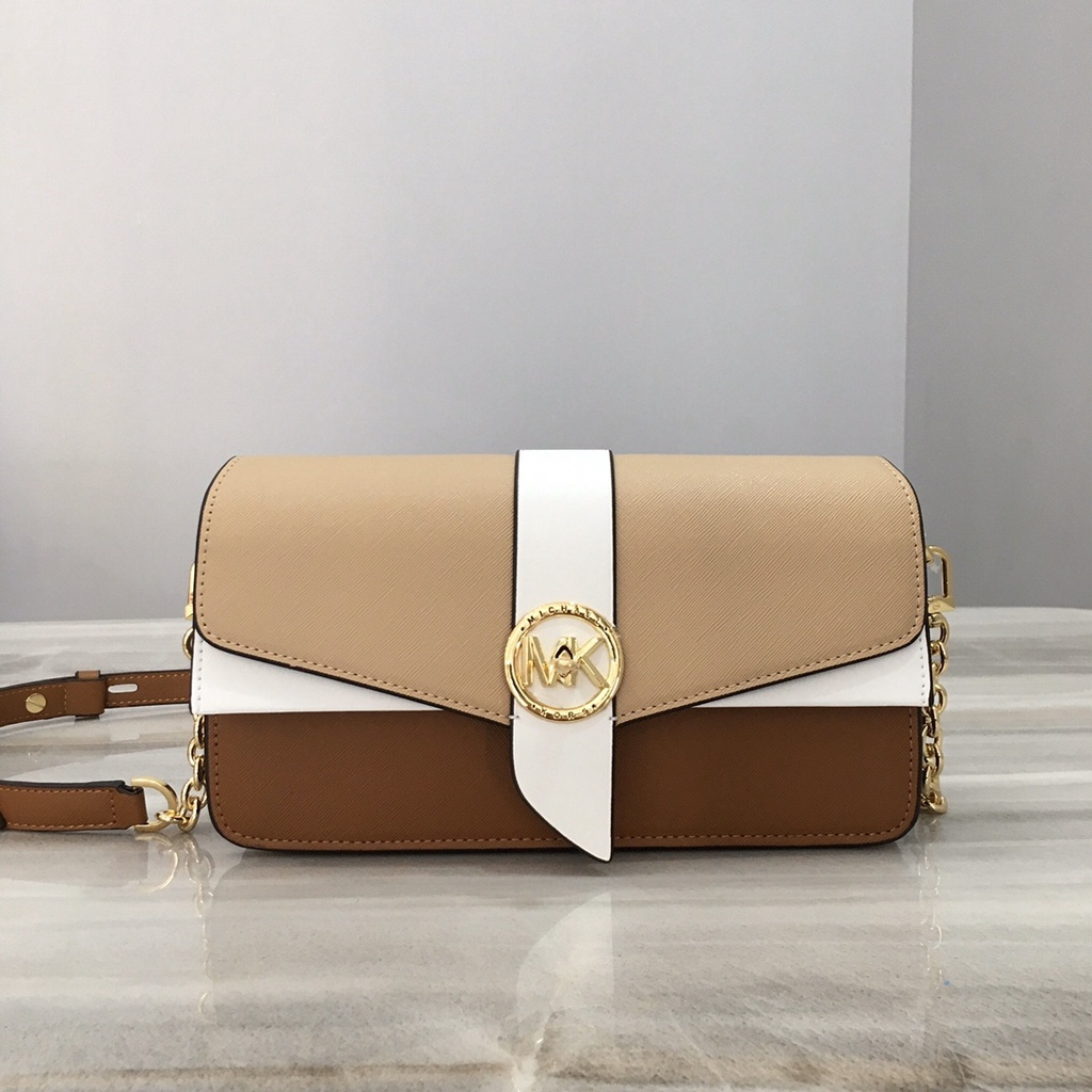 [Instant/Same Day]M-K 81668 MICHAEL KORS Greenwich Old Flower Crossbody Bag One Shoulder Bag Chain Bag