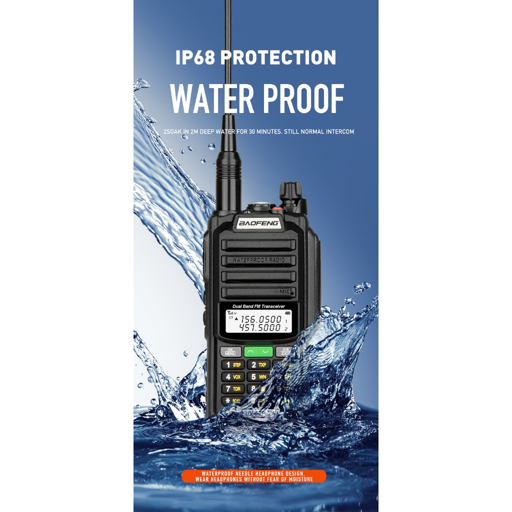 BAOFENG UV-68 Pro Max - Radio Handy Walkie Talkie Dual Band 10W Power - Keluaran Terbaru 2023