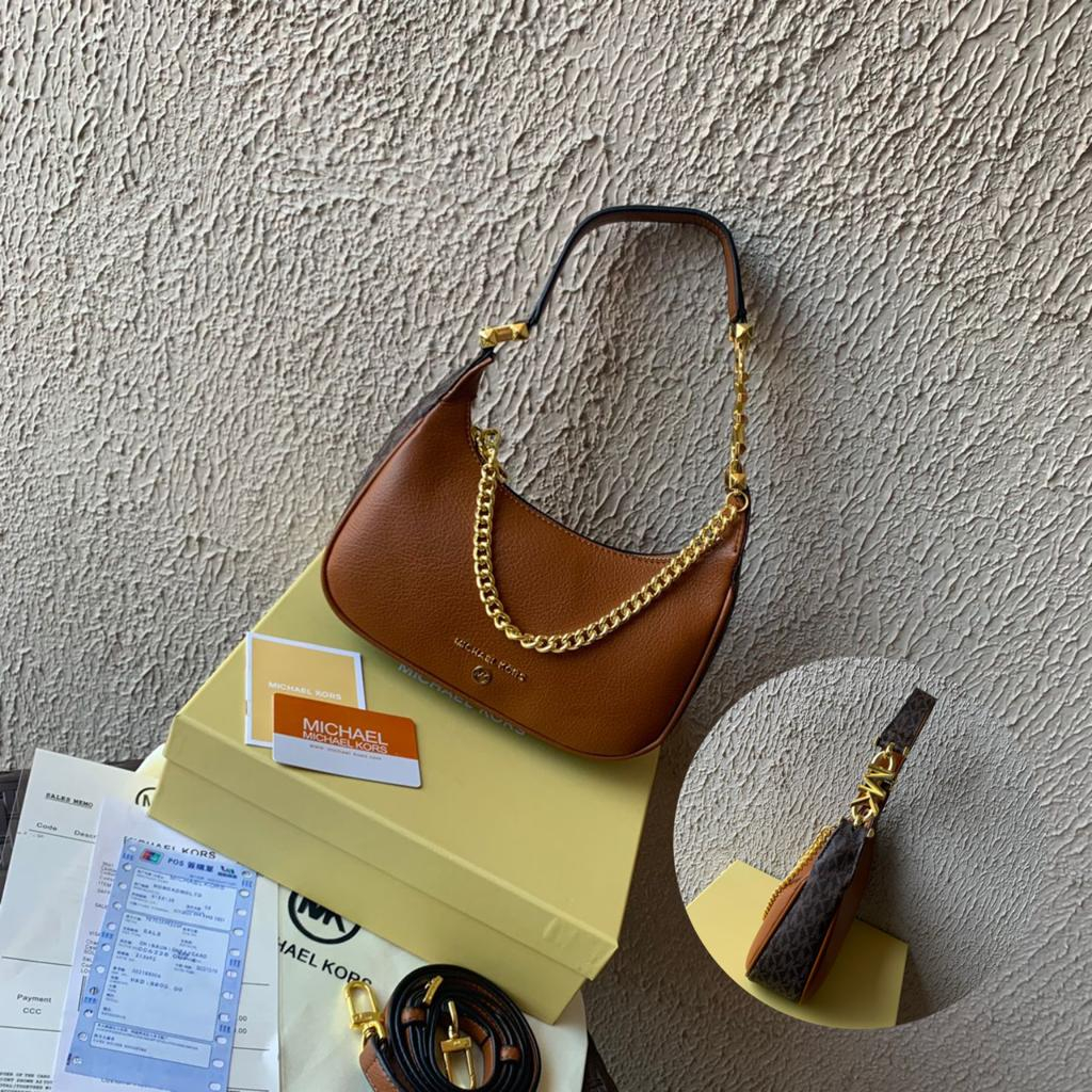LUXY LX2315 TAS SELEMPANG WANITA HOBO MONOGRAM LOGO WITH CHAIN FREE BOX + SERTIFIKAT KUALITAS VIP PLATINUM 1:1