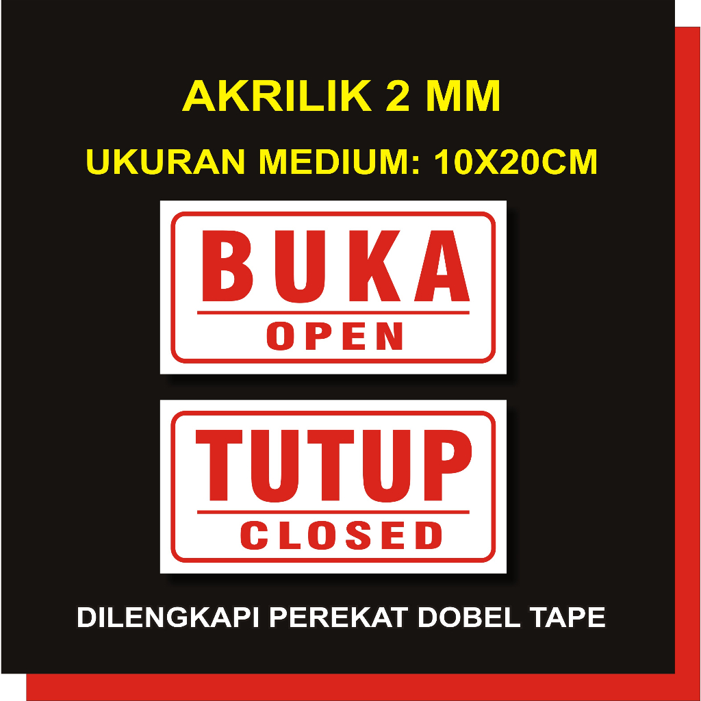 

AKRILIK DAN STIKER LABEL || MEDIUM || BUKA TUTUP ISTIRAHAT