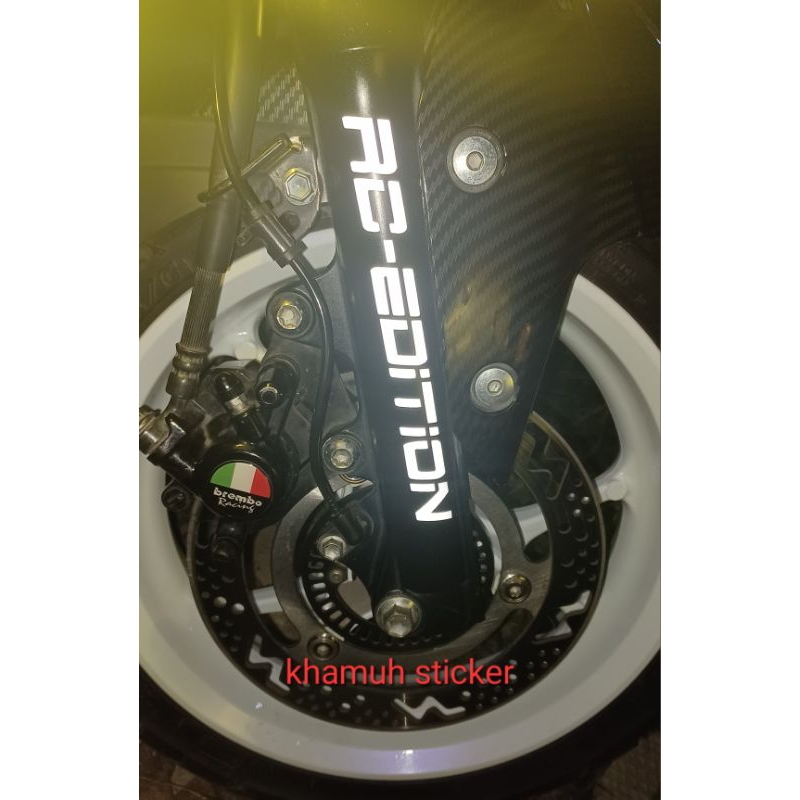 Sticker RC edition shock depan