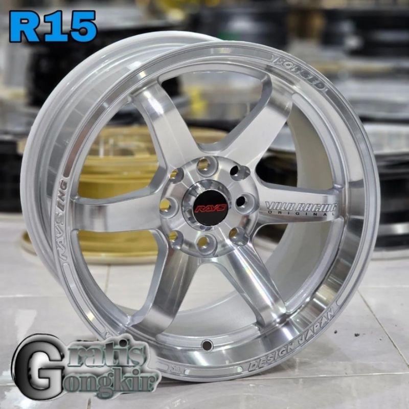 velg mobil te37 rota R15x7/8,5 velg racing murah ring 15 yaris jazz livina freed xenia dll