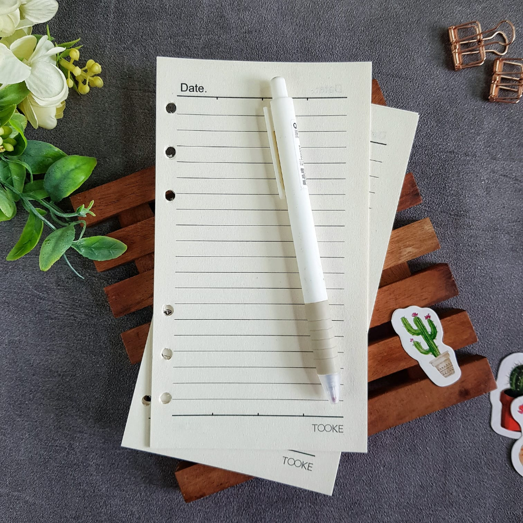 

Loose leafe A6 isi binder kertas file A6 6 ring garis polos titik kotak bahan bookpaper brownpaper aeshthetic loose leafe