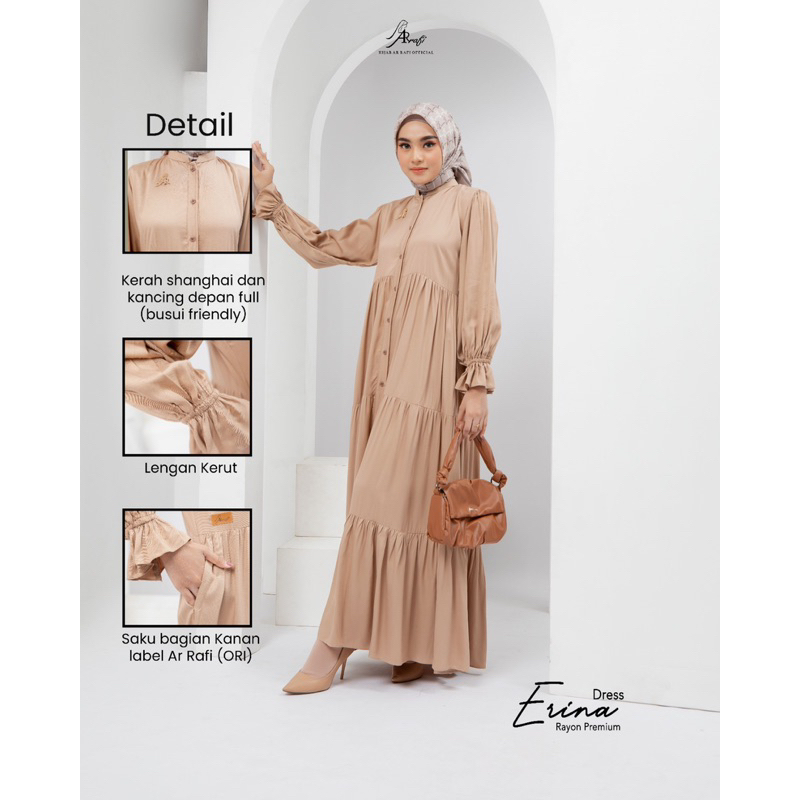 Erina Dress AR RAFI/Gamis Rayon | NAYAHIJAB