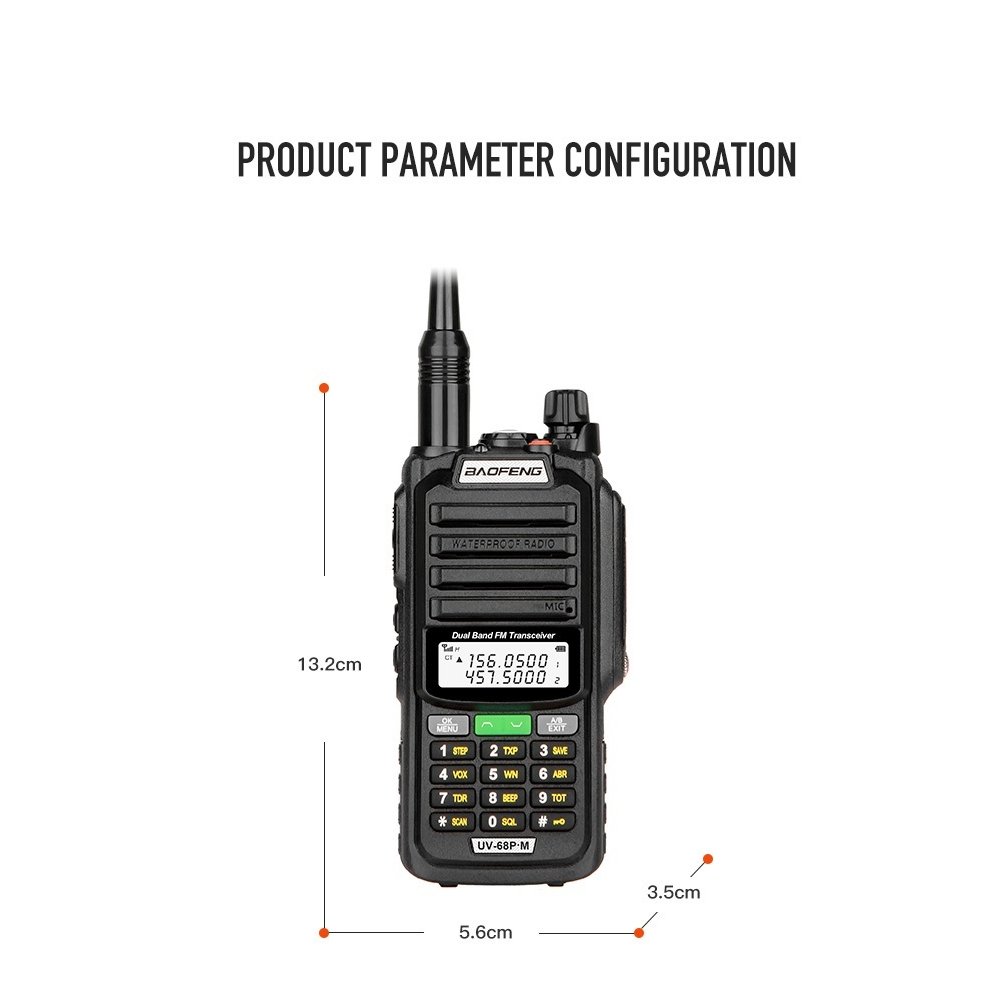 BAOFENG UV-68 Pro Max - Radio Handy Walkie Talkie Dual Band 10W Power - Keluaran Terbaru 2023
