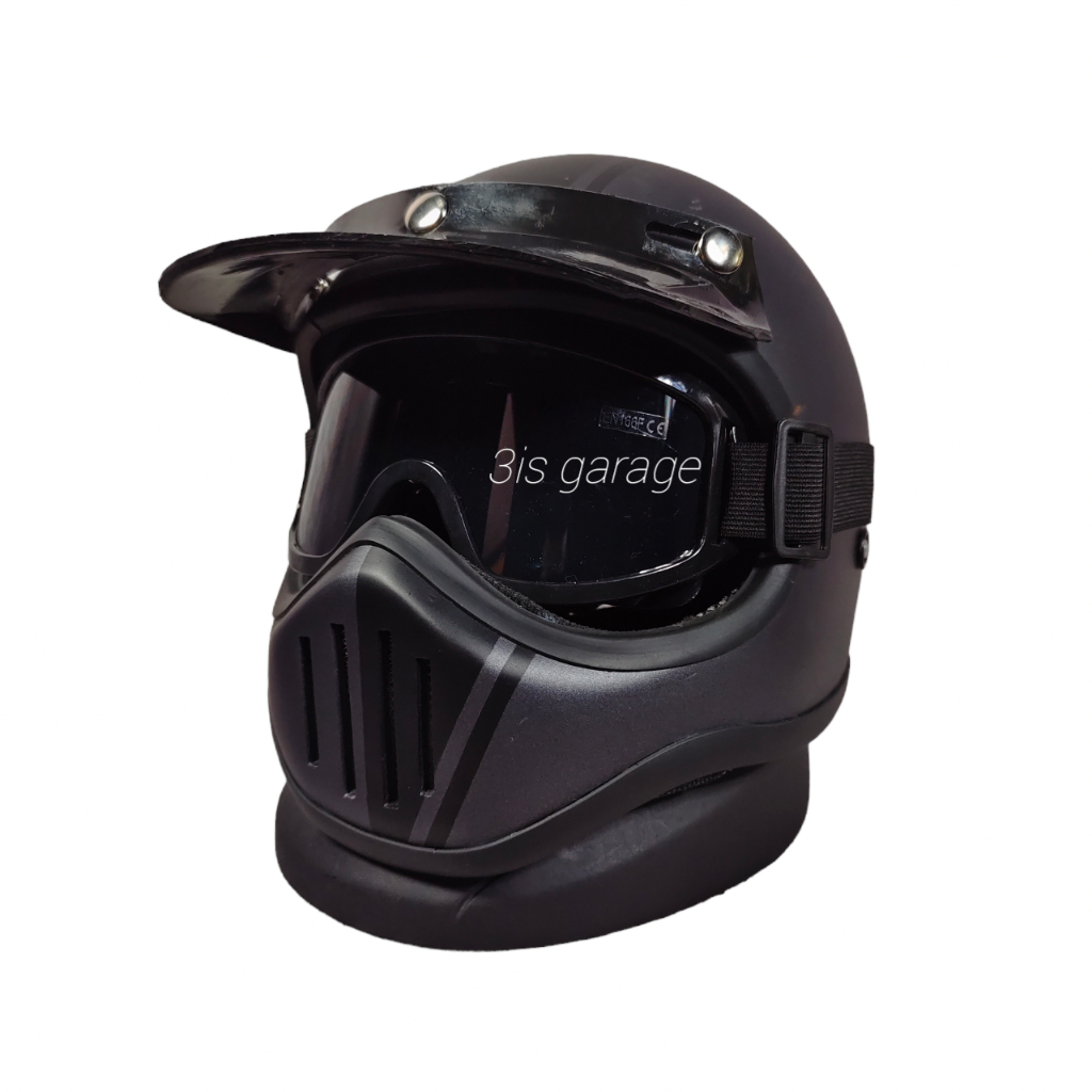 HELM CAKIL MOTIF RETRO KLASIK INNER VISOR