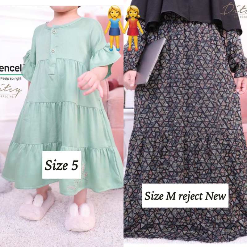 Ditsy triangle jet black reject series 3 best seller, preloved lyssia Nida size XS