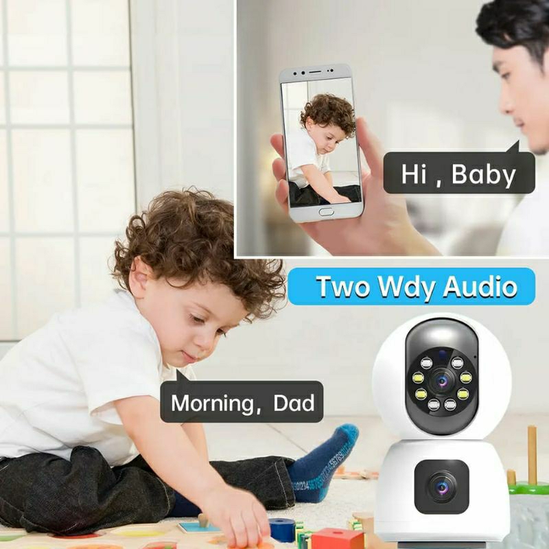 New Ip Camera Cctv V380 8MP Dual Lens Ip Kamera 360 derajat