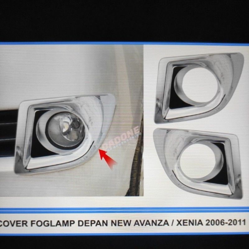 Ring foglamp toyota AVANZA VVTI + KISI KISI bumper 2008 Sampai 2011 plastik hitam 2010 2009