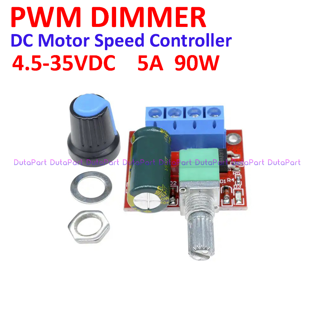 PWM DC 4.5-35V 5A 90W Dimmer Motor Speed Controller Lampu LED Dimer