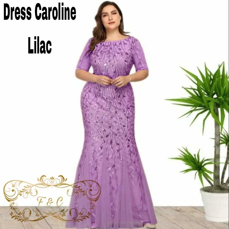 Dress Caroline/Pakaian Pesta Permpuan/Dress Pesta Perempuan Model Terbaru