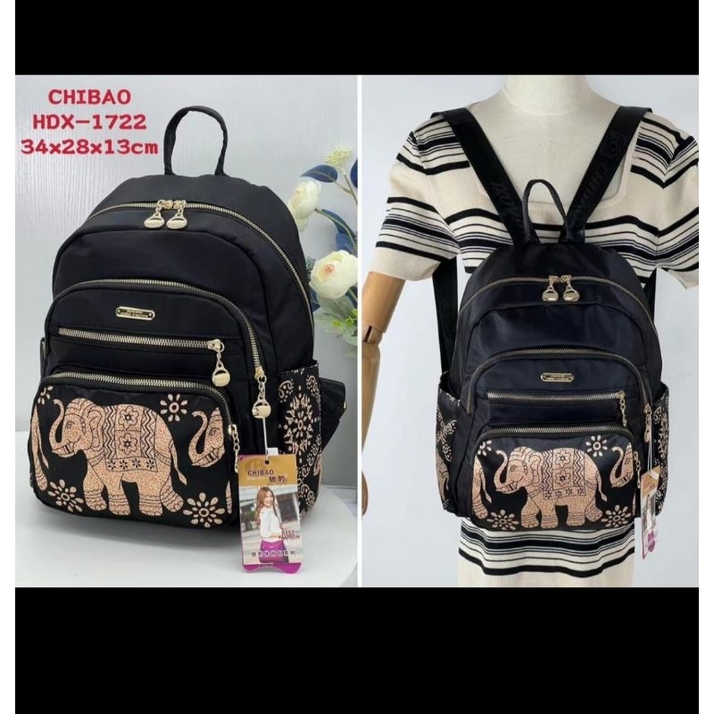 Tas Ransel Wanita Chibao HDX 1722 Motif Gajah