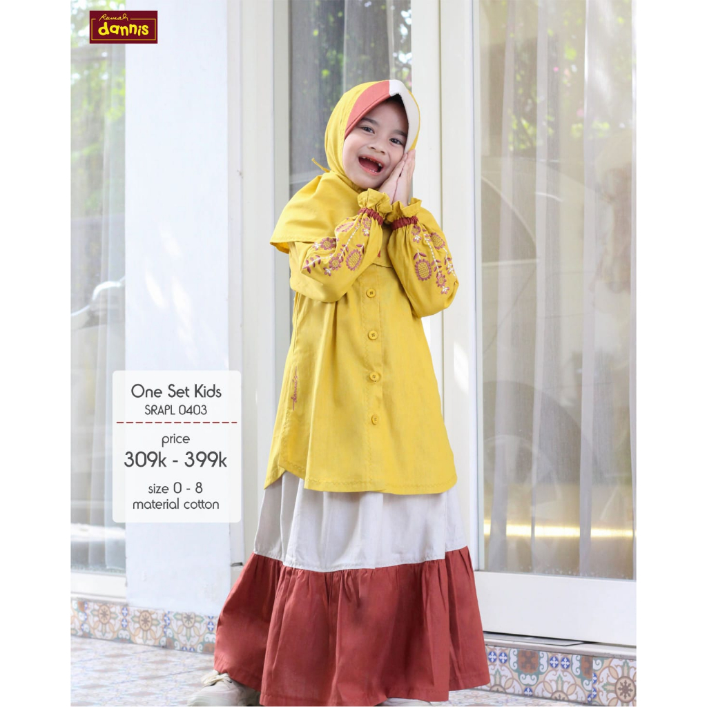 SRAPL 0403 Setelan Anak By Rumah Dannis Size 0 - 8