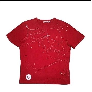 Kaos Pria T Shirt Red Sumaru Size M Branded Preloved