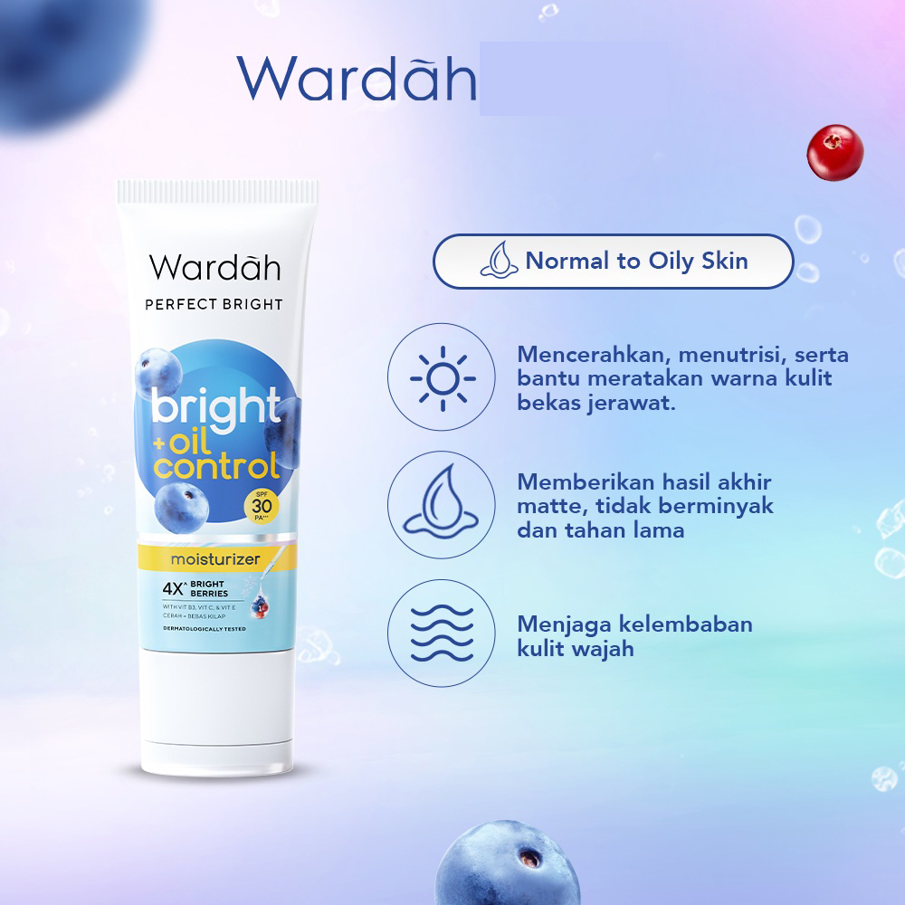 Wardah Perfect Bright Moisturizer Bright + Oil Control SPF 30 PA +++ - 20ml