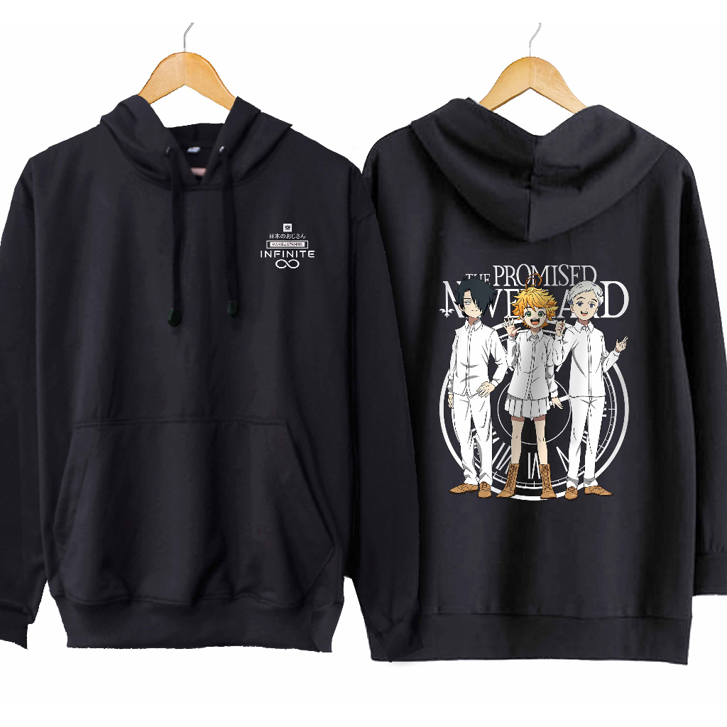 Jaket hoodie jumper infinite THE PROMISED NEVERLAND - YAKU SOKU NO NEVERLAND material cotton fleece
