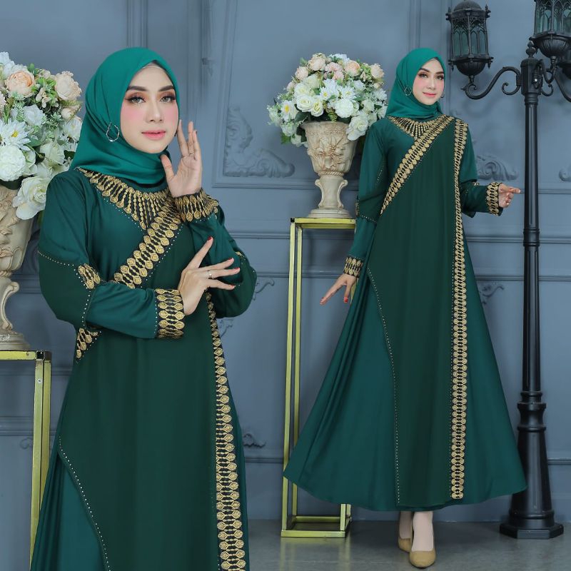 GAMIS ABAYA TURKEY MODEL SARI INDIA THANIA BERWARNA