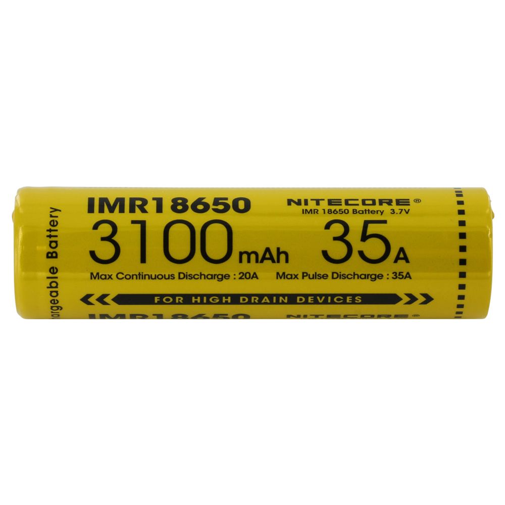 NITECORE IMR18650 Baterai Vape 3100 mAh 35 A 3.7 V - Yellow