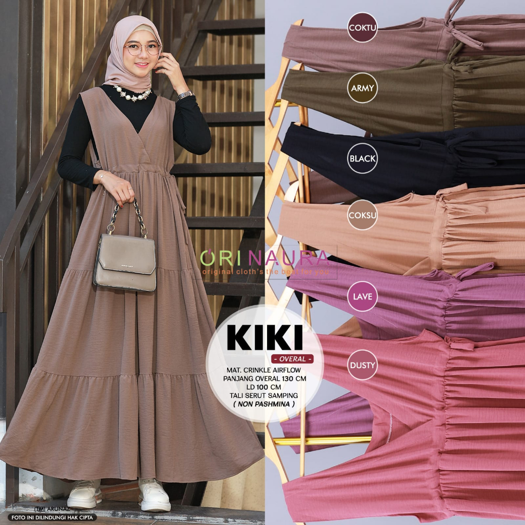 Kiki Overal Mat Crincle Airflow Premium Original Produk By Orinaura