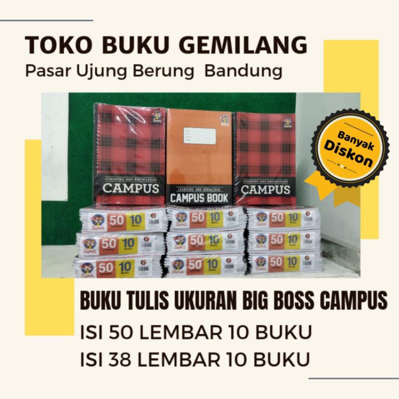 

BUKU TULIS BOXI CAMPUS ISI 38 LEMBAR 1 PAK ISi 10 BUKU