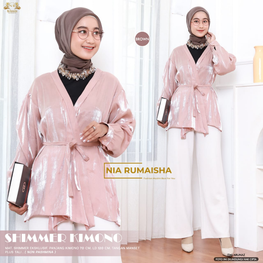 Shimer Kimono Tunik Atasan Wanita Original Produk By Orinaura