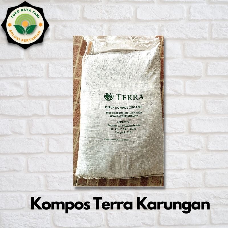 Terra pupuk kompos karungan kotoran hewan campur NPK