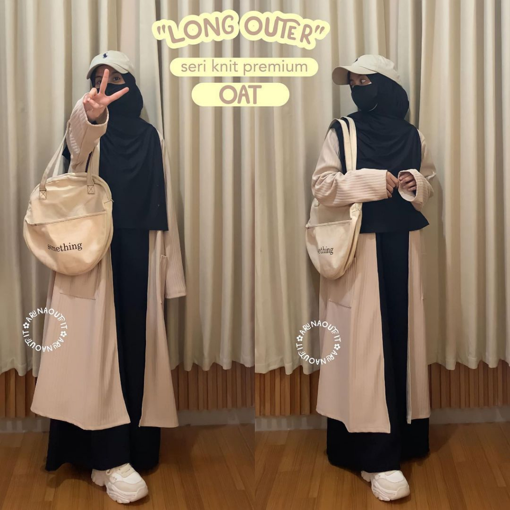 LONG OUTER SERI KNIT PREMIUM BY ARUNAOUTFIT