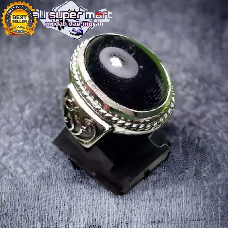 Batu cincin fosil galih kelor hitam