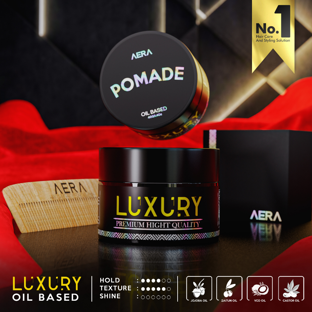 AERA POMADE OIL BASED - LUXURY - FREE SISIR - Hair Care &amp; Styling Solution - PREMIUM QUALITY | TRAVEL SIZE