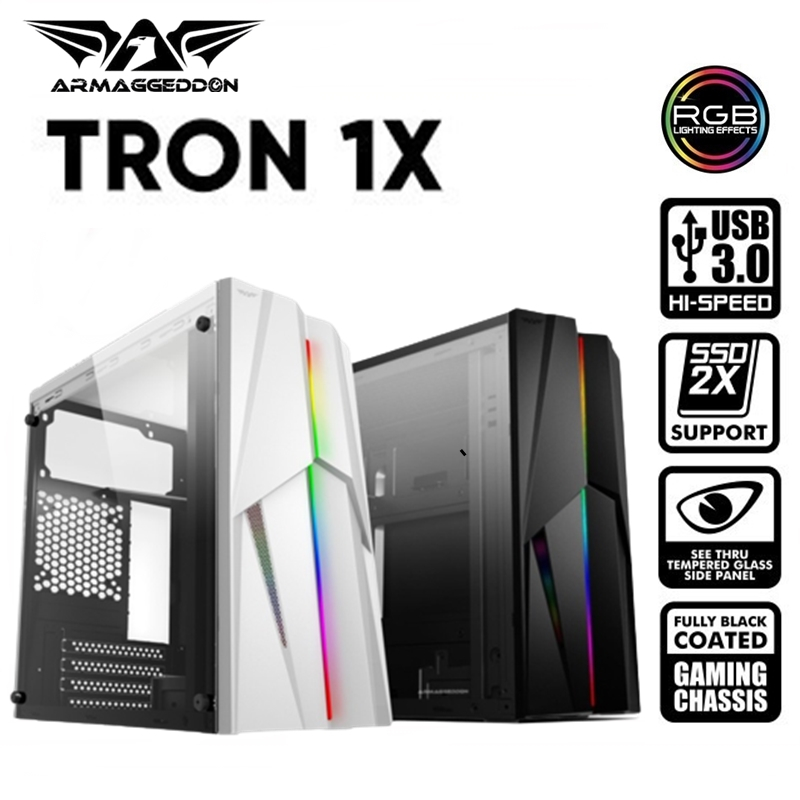 Casing PC Armaggeddon TRON 1X |M-ATX |RGB Front Panel