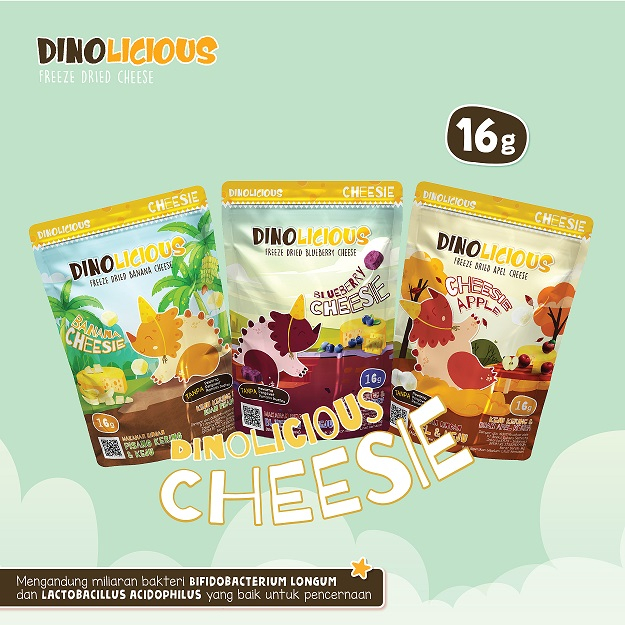 Snack anak Dinolicious Cheese Fruit 16g