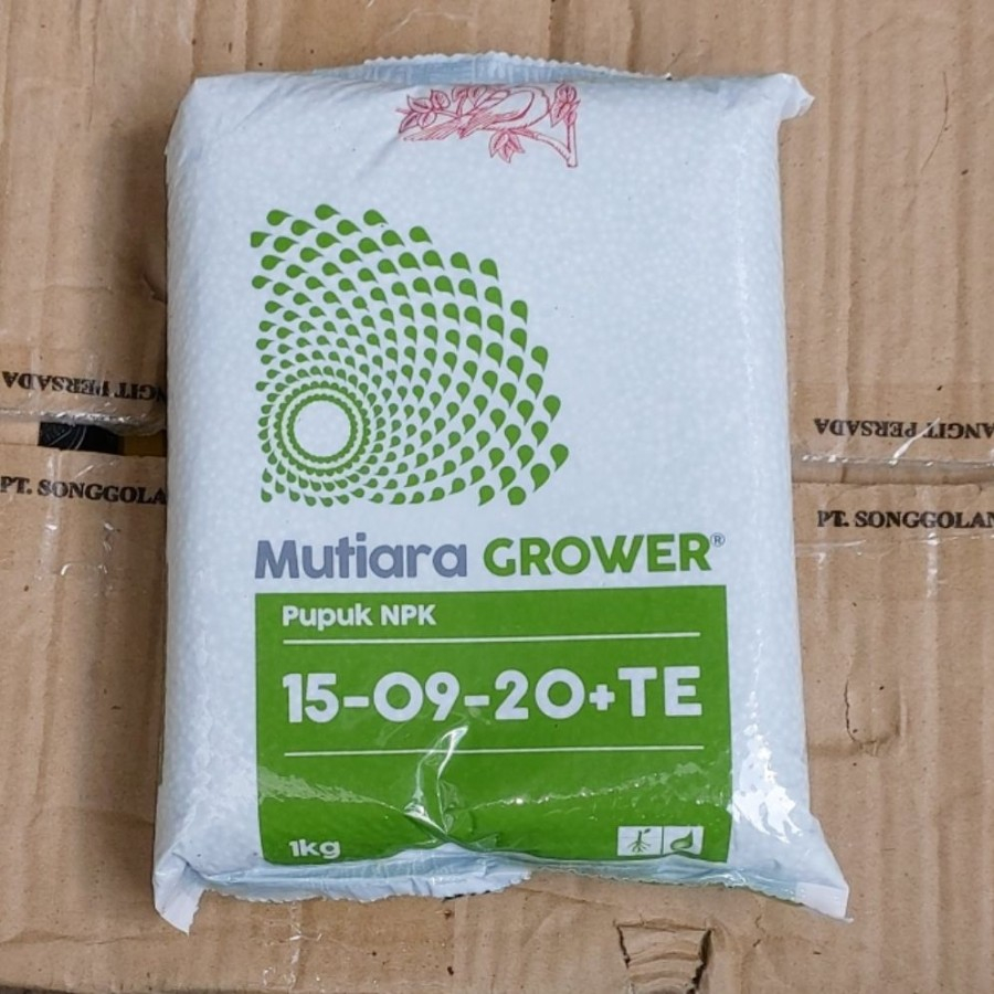 Pupuk Mutiara Grower NPK 15-09-20+TE 1KG Original Kemasan Plastik