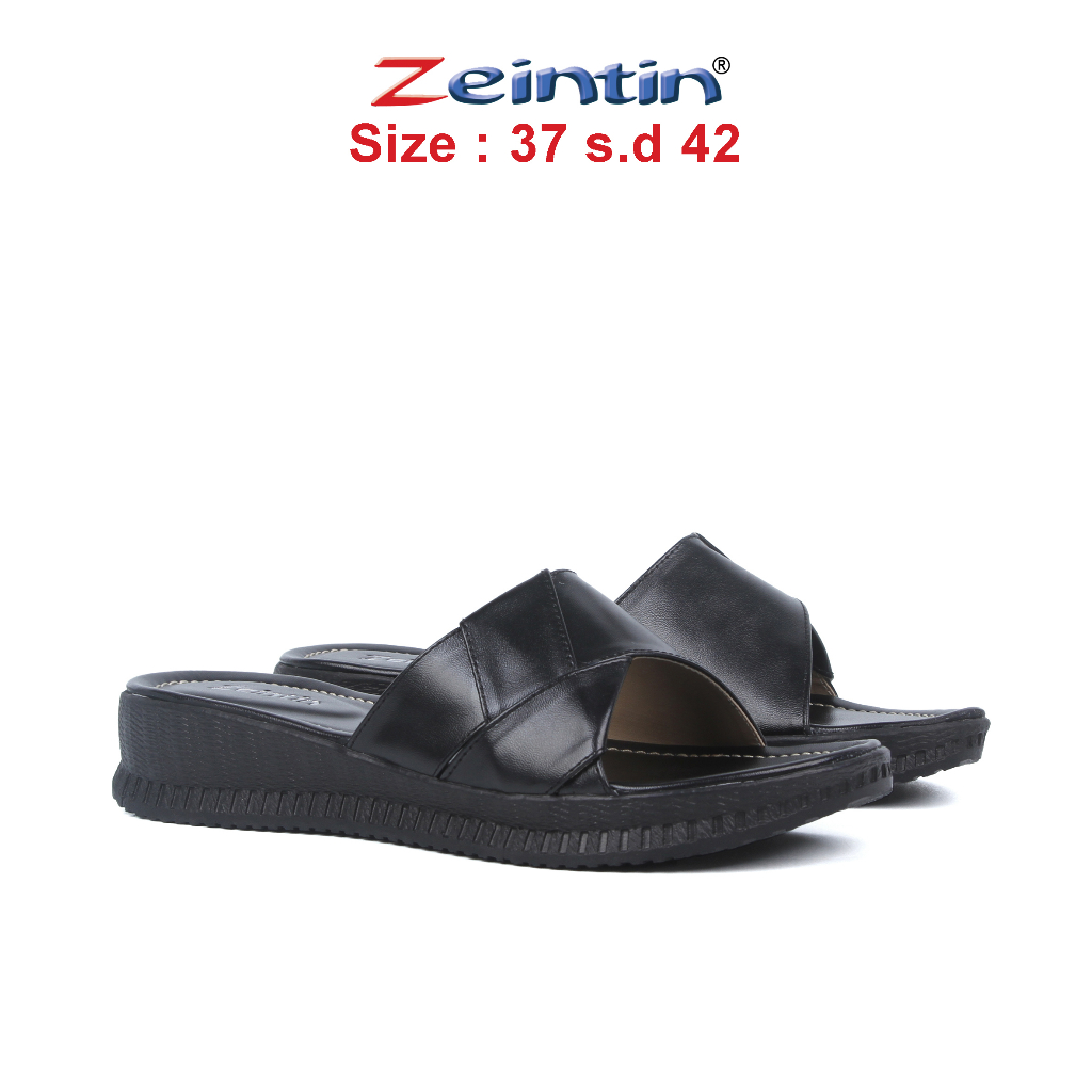 Zeintin - Sandal Wanita Sendal Wedges Wanita Slide Murah Hak Pendek Original Zeintin HP