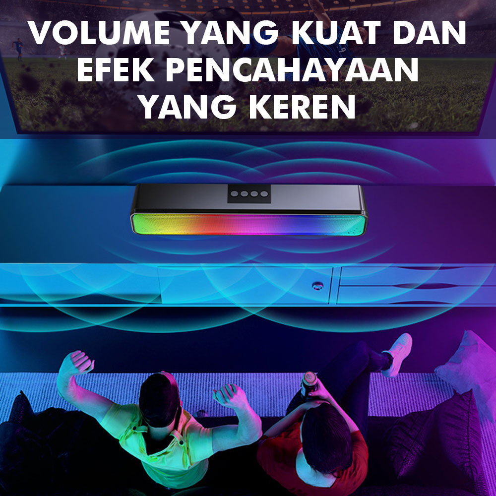 Popcorn Speaker Bluetooth Soundbar Wireless Multifunction RGB Desktop Bluetooth Speaker Built-in 2000mAh Battery