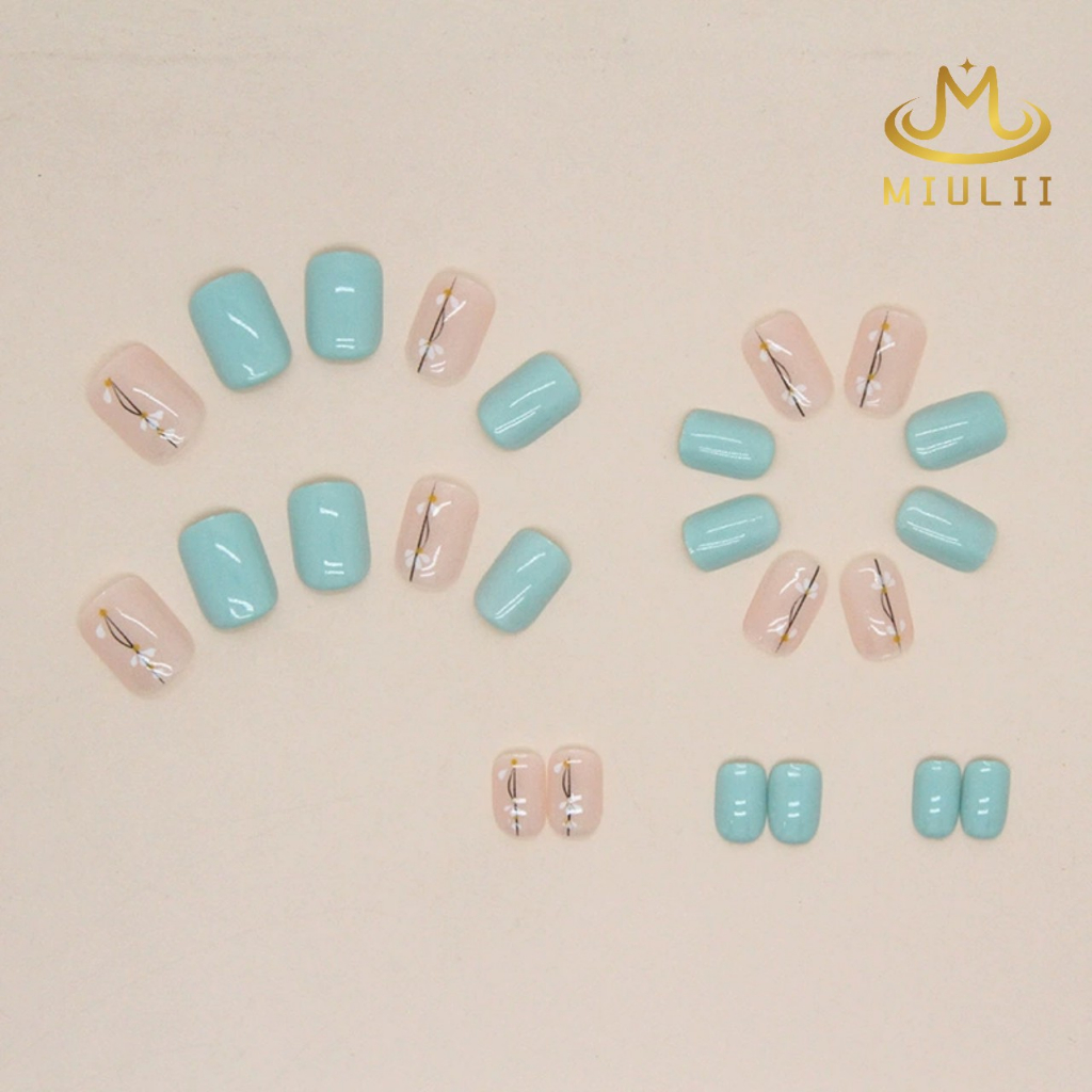 MIULII / KUKU PALSU A0743  / 24PCS / 3D / NAIL ART / PREMIUM / CUTE / FREE LEM JELLY / KUTEK