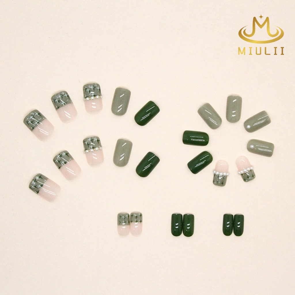 MIULII / KUKU PALSU A0750  / 24PCS / 3D / NAIL ART / PREMIUM / CUTE / FREE LEM JELLY / KUTEK