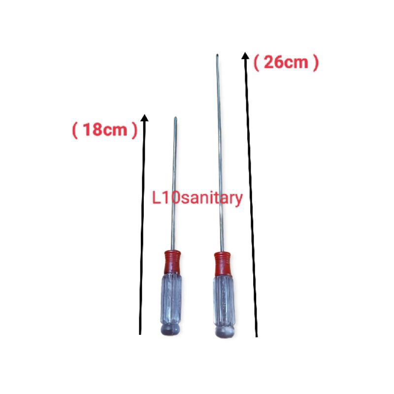 8 Obeng RADIO / Obeng TV / Obeng TAPE / Obeng Panjang Kecil Kurus (+) 8" Inch