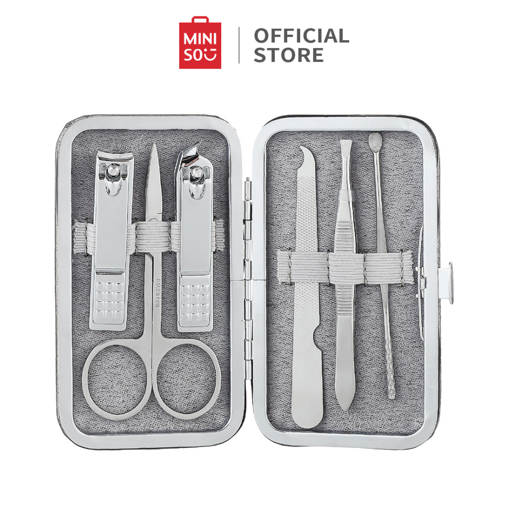 MINISO Gunting Kuku Manicure Pedicure 6PCS Set Stainless Portabel