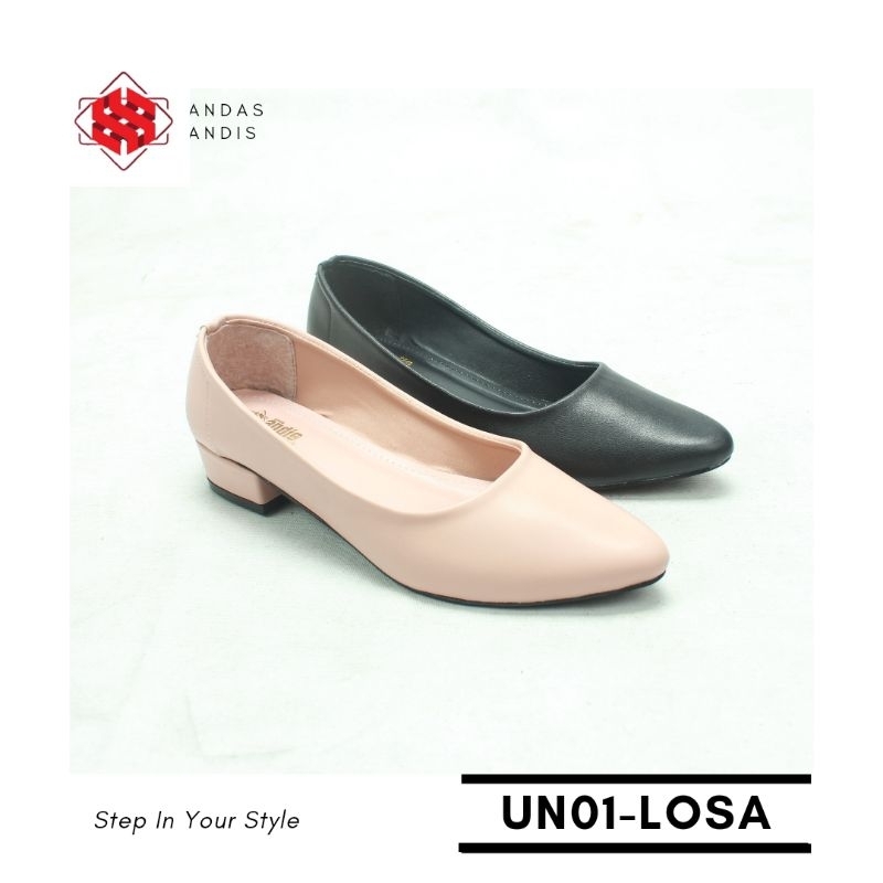 Andas Andis - Sepatu Pantofel Wanita Hak 3cm Lossa