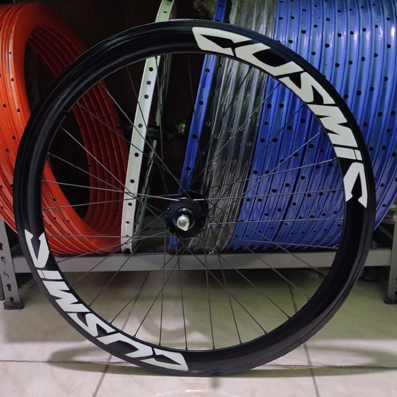 Wheelset Depan Fixie Custom Lebar 5cm Wheelset Roadbike Velg Fixie Wheelset 700c Velg 700c balap