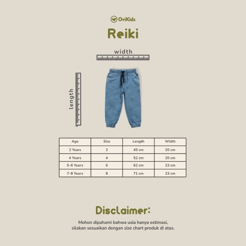 OVI KIDS - REIKI CELANA OVIKIDS - CELANA ANAK - CELANA JEANS ANAK - JOGGER PANTS ANAK - CELANA JOGGER ANAK