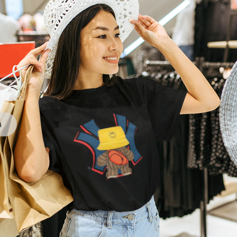 Kaos Wanita Bear Yan Ke Lengan Pendek Baju Atasan Cewek Remaja T shirt Murah Grosir Kekinian Terbaru