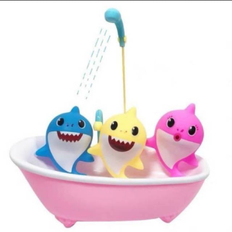 Baby Shark isi 3 Bath Toys Squishy Mainan Mandi